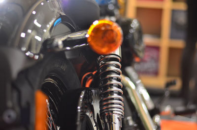 Close-up of motorcycle