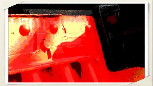 Close-up of red wall