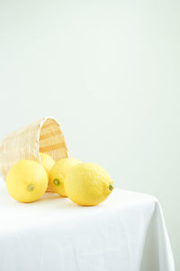 Close-up of fruits against white background