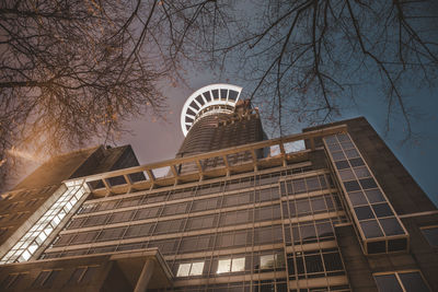 Low angle view of modern building against sky