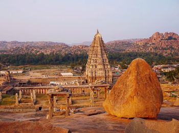 View of temple against mountain