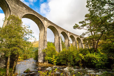 Arch bridge against sky