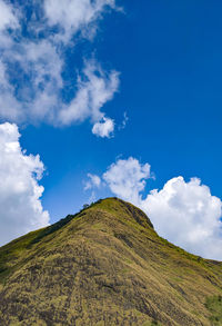 Low angle view of mountain against sky