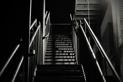 Low angle view of spiral staircase