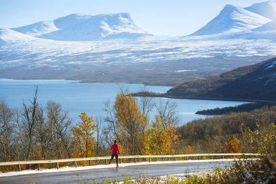 Person jogging  on the move