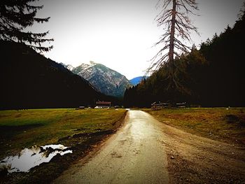 Country road passing through mountains