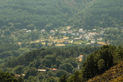 High angle view of townscape