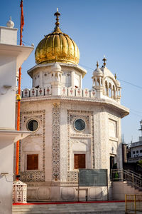 View of details of architecture inside golden temple - harmandir sahib in amritsar, punjab, india