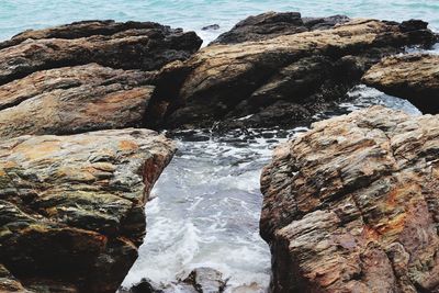 Rock formations by sea