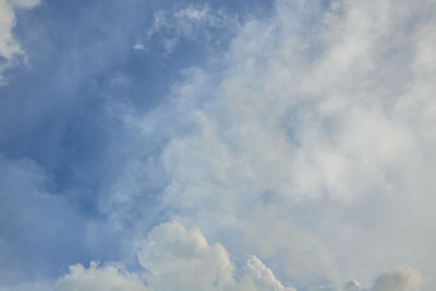 Low angle view of clouds in sky