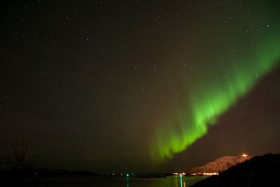 Scenic view of star field against sky at night