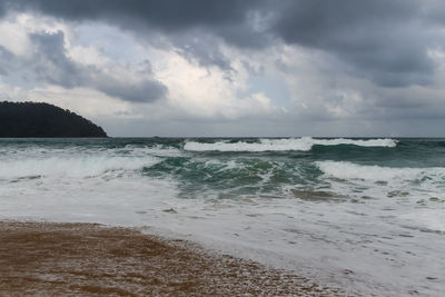 Scenic view of sea against sky