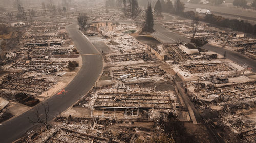 Fire destroys many people's homes and ruins their life after fire had blown through town.