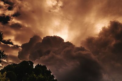 Low angle view of cloudy sky