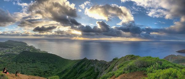 Panoramic view of sea against sky