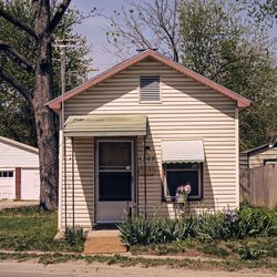 View of houses in the yard