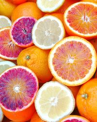 Full frame shot of oranges