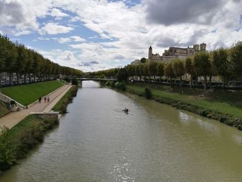 Scenic view of river against sky