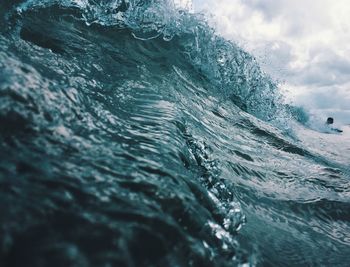 Close-up of sea against sky