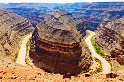 Aerial view of a rock formations