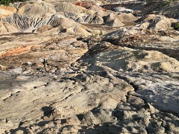 High angle view of rock formations
