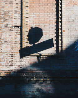 Shadow on wall of building