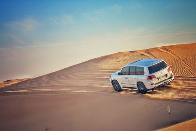 Car on desert