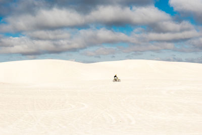 Scenic view of desert against sky