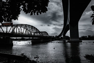 Bridge over river in city