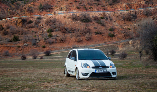 View of car on road