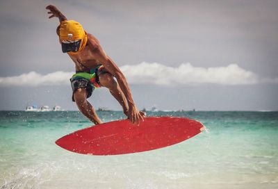 Tourists enjoying at beach