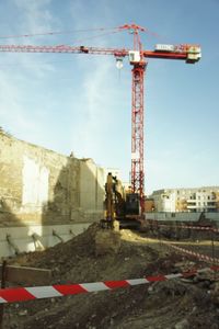 Low angle view of construction site