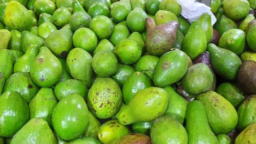Full frame shot of green fruits for sale in market