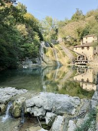 Scenic view of river against sky