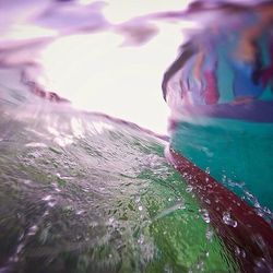 Reflection of people in water