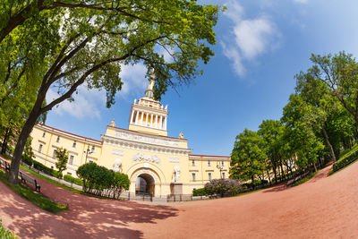 Low angle view of historical building against sky