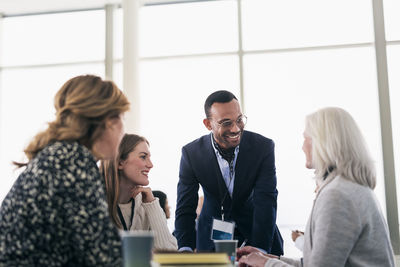 Group of people having business seminar