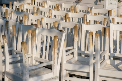 Full frame shot of chairs at home