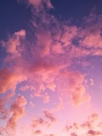 Low angle view of sky during sunset