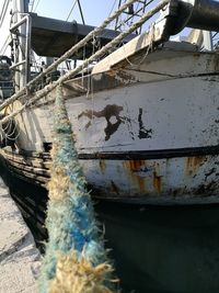 Boats moored on boat