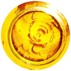 Close-up of yellow drink