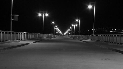 Empty road at night