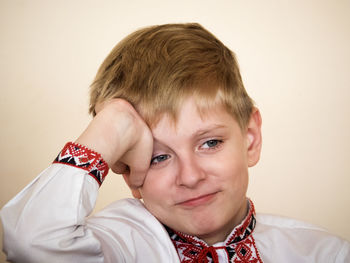 Close-up portrait of boy