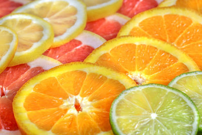 Full frame shot of orange slices