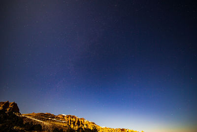 Low angle view of sky at night