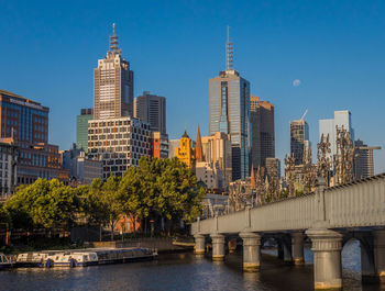 View of skyscrapers in city