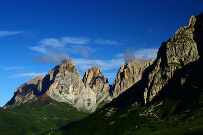 Panoramic view of mountains against sky