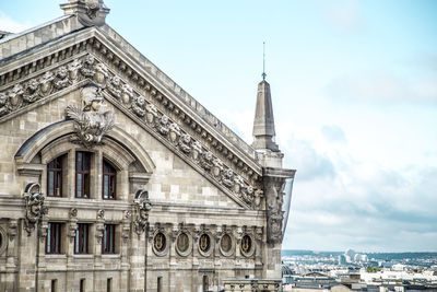 Low angle view of historical building against sky