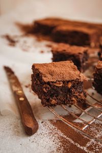 Close-up of chocolate cake