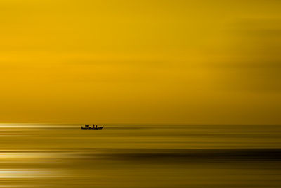 Scenic view of yellow sky during sunset